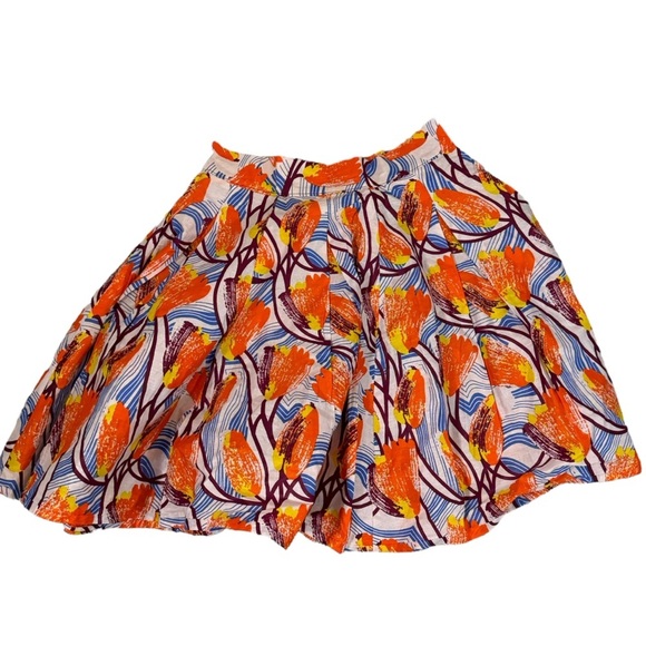 Francis + Benedict handmade African cotton block print floral mini skirt s NWT - Picture 3 of 8